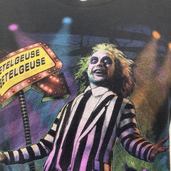Fright Rags Beetlejuice It’s Show Time Midnight Madness T-shirt Womens S Rare - Picture 2 of 7